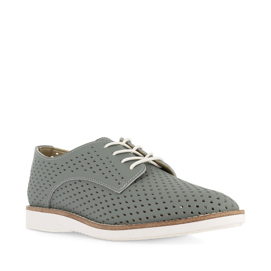 DERBY PUNCH REC - SAGE GREEN LEATHER