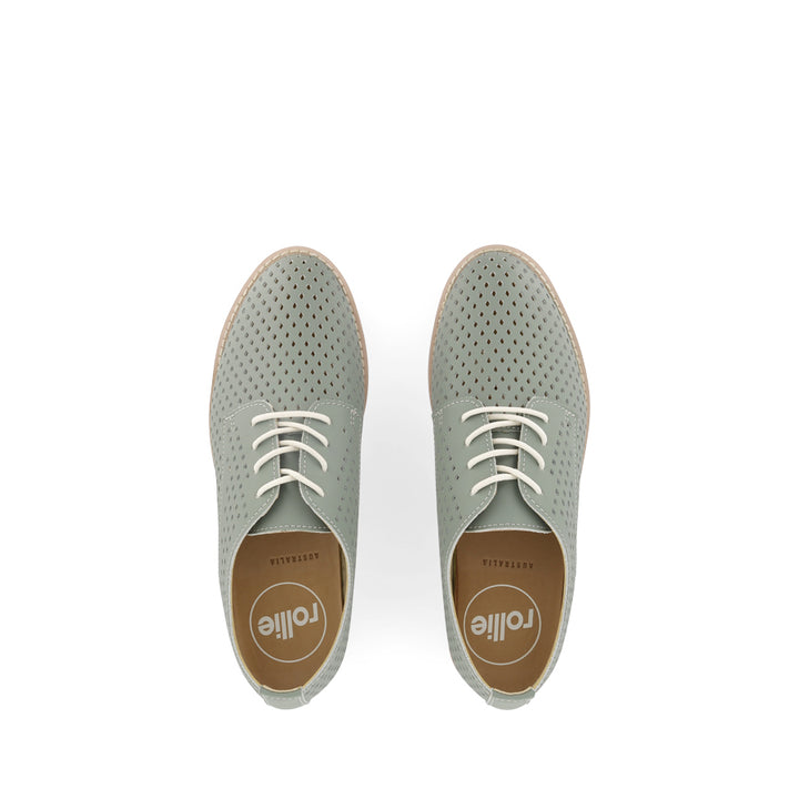 DERBY PUNCH REC - SAGE GREEN LEATHER