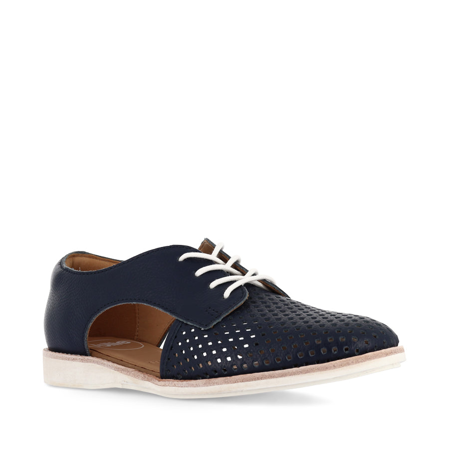 SIDECUT PUNCH - NAVY TUMBLE LEATHER