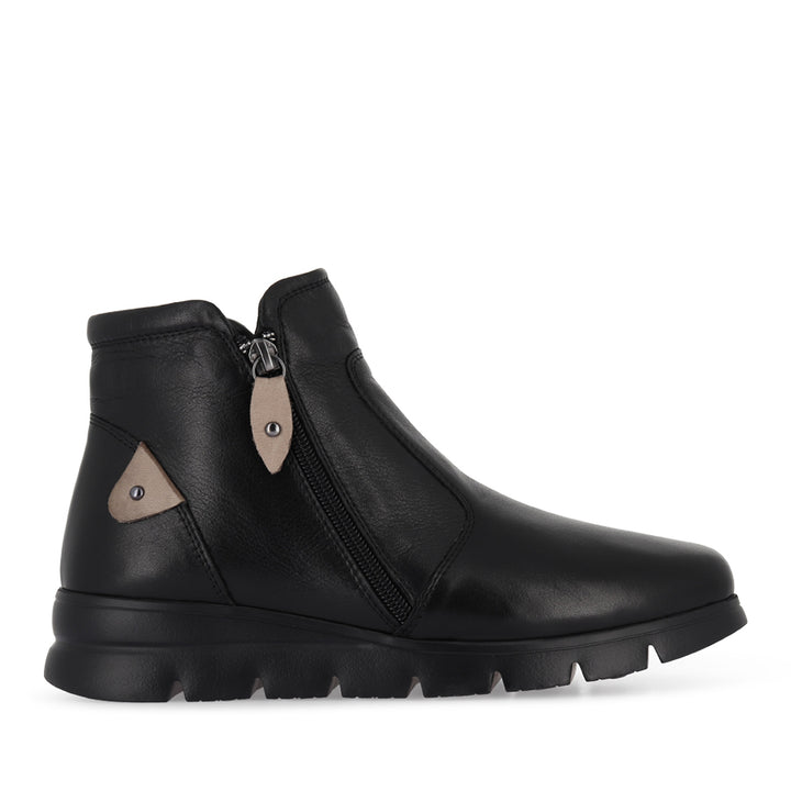 EDDIE - BLACK BLACK LEATHER