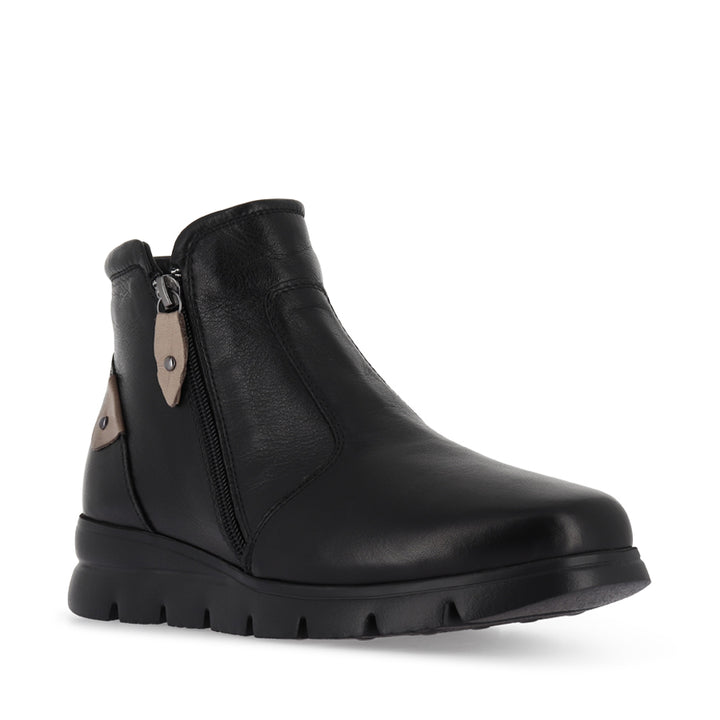 EDDIE - BLACK BLACK LEATHER