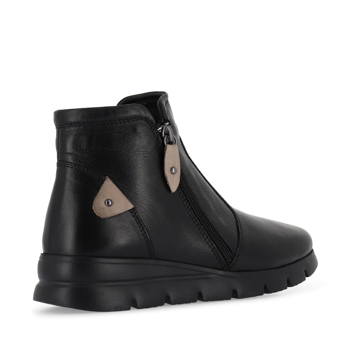 EDDIE - BLACK BLACK LEATHER