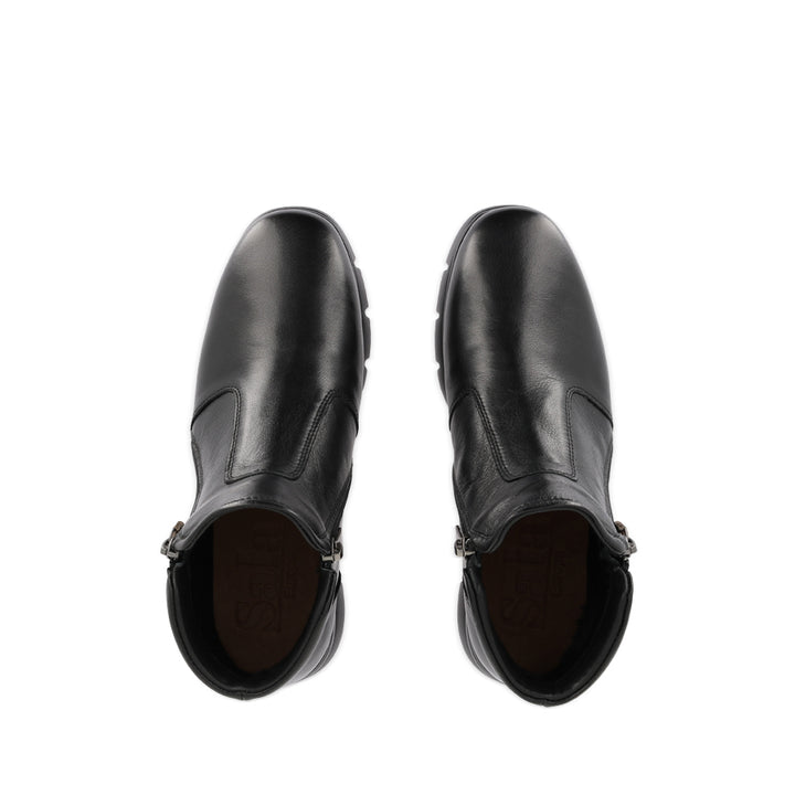 EDDIE - BLACK BLACK LEATHER