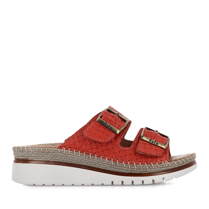 OASIS WEAVE - RED LEATHER