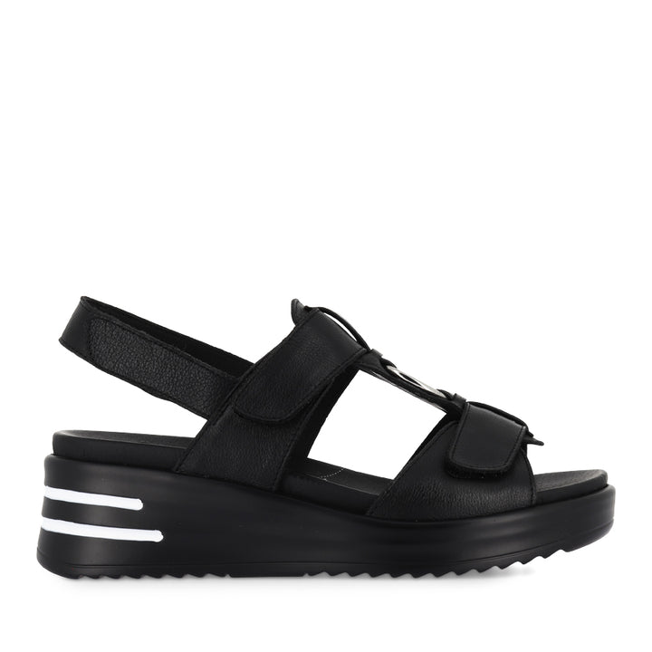 SASSON XW - BLACK LEATHER/BLACK SOLE
