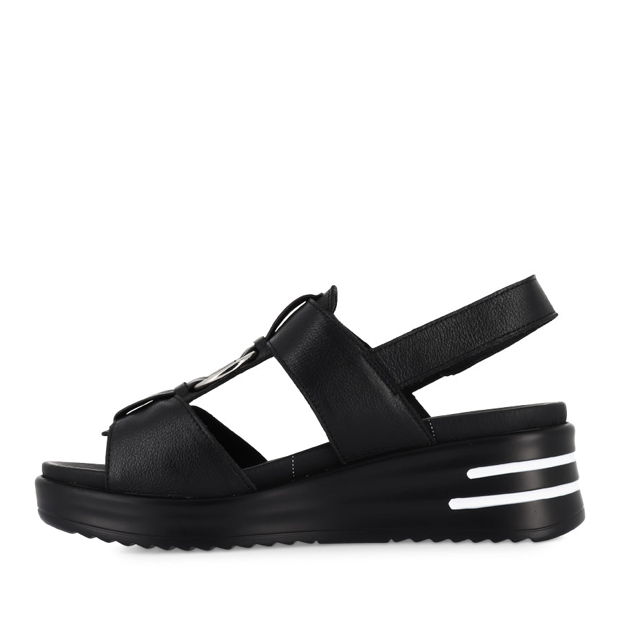 SASSON XW - BLACK LEATHER/BLACK SOLE