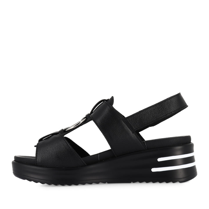 SASSON XW - BLACK LEATHER/BLACK SOLE