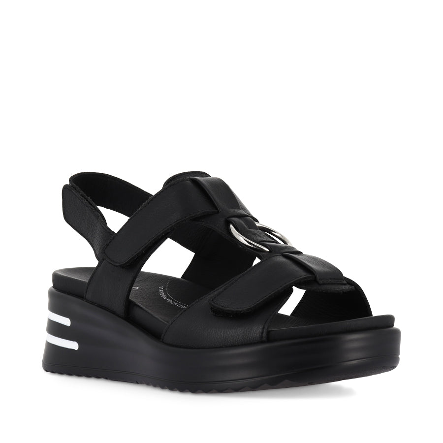 SASSON XW - BLACK LEATHER/BLACK SOLE