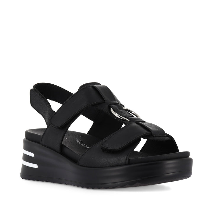 SASSON XW - BLACK LEATHER/BLACK SOLE