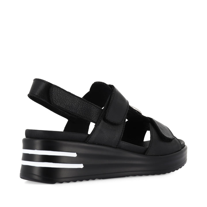 SASSON XW - BLACK LEATHER/BLACK SOLE
