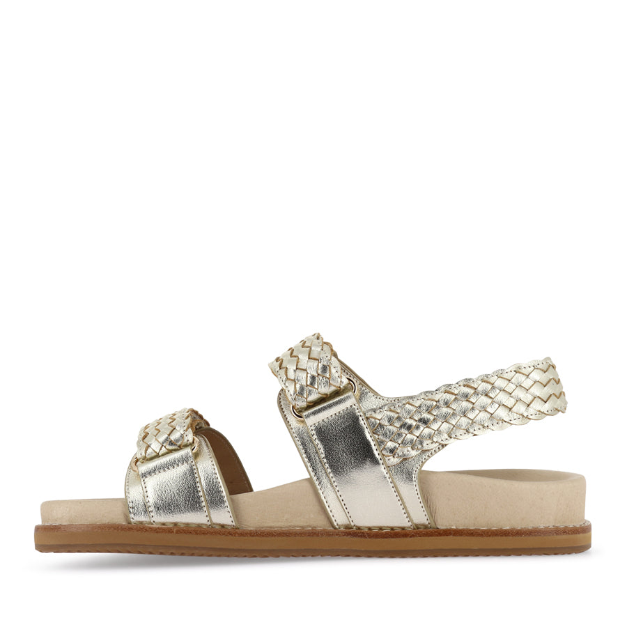 FINDLAY WEAVE - GOLD LEATHER