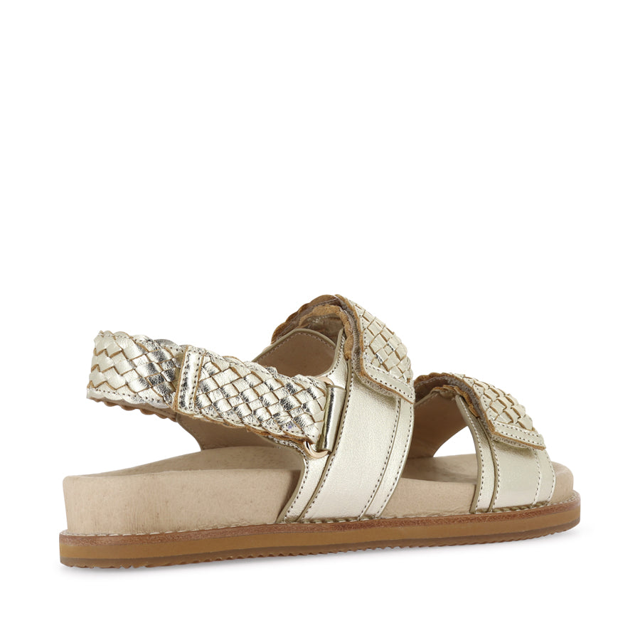 FINDLAY WEAVE - GOLD LEATHER