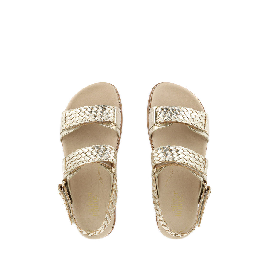 FINDLAY WEAVE - GOLD LEATHER