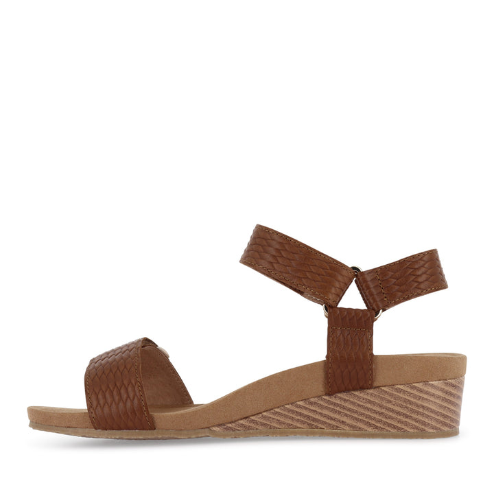 UTICA EMBOSSED - CARAMEL LEATHER