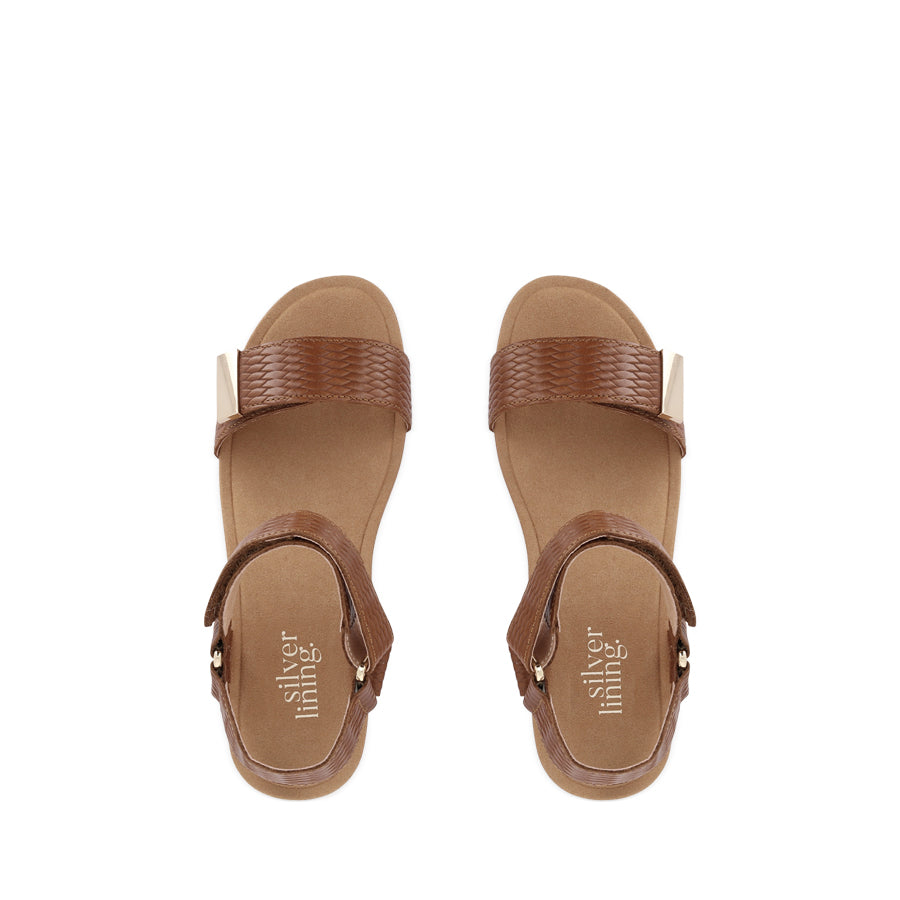 UTICA EMBOSSED - CARAMEL LEATHER