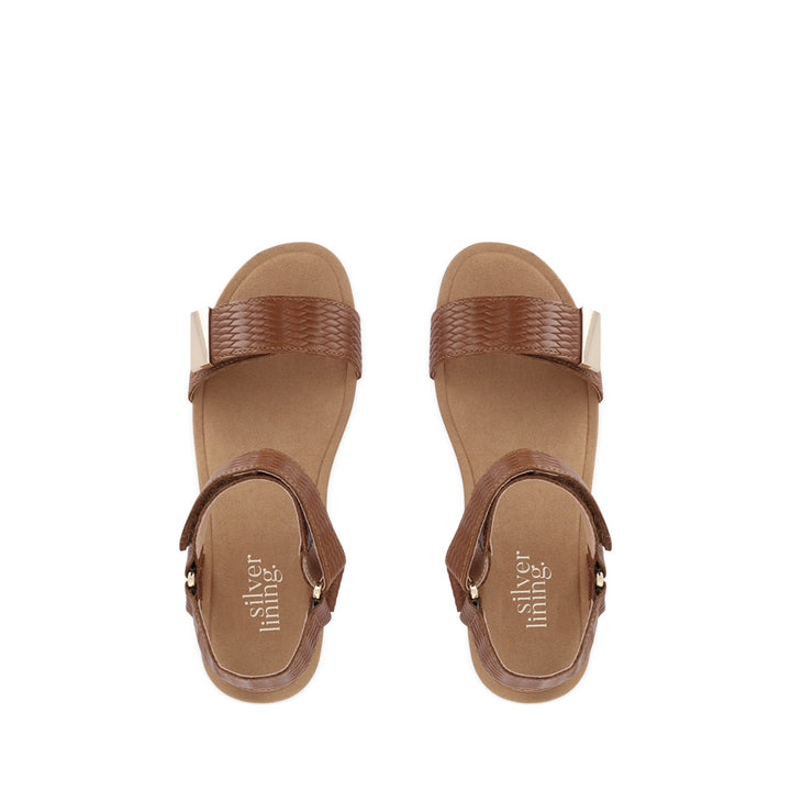 UTICA EMBOSSED - CARAMEL LEATHER