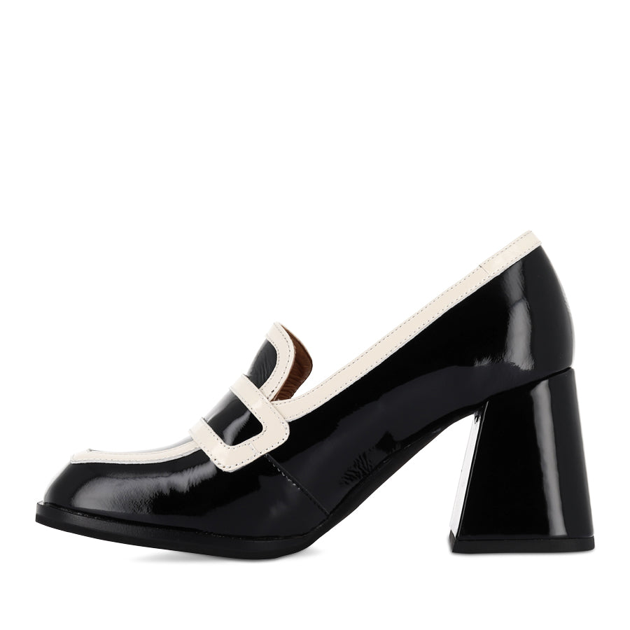 BERGEN - BLACK/BONE PATENT LEATHER