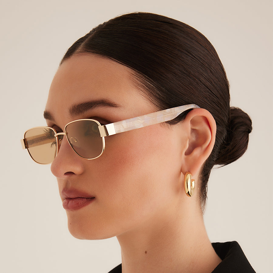 THE ADDISON - GOLD-PEARL TORT-BEIGE