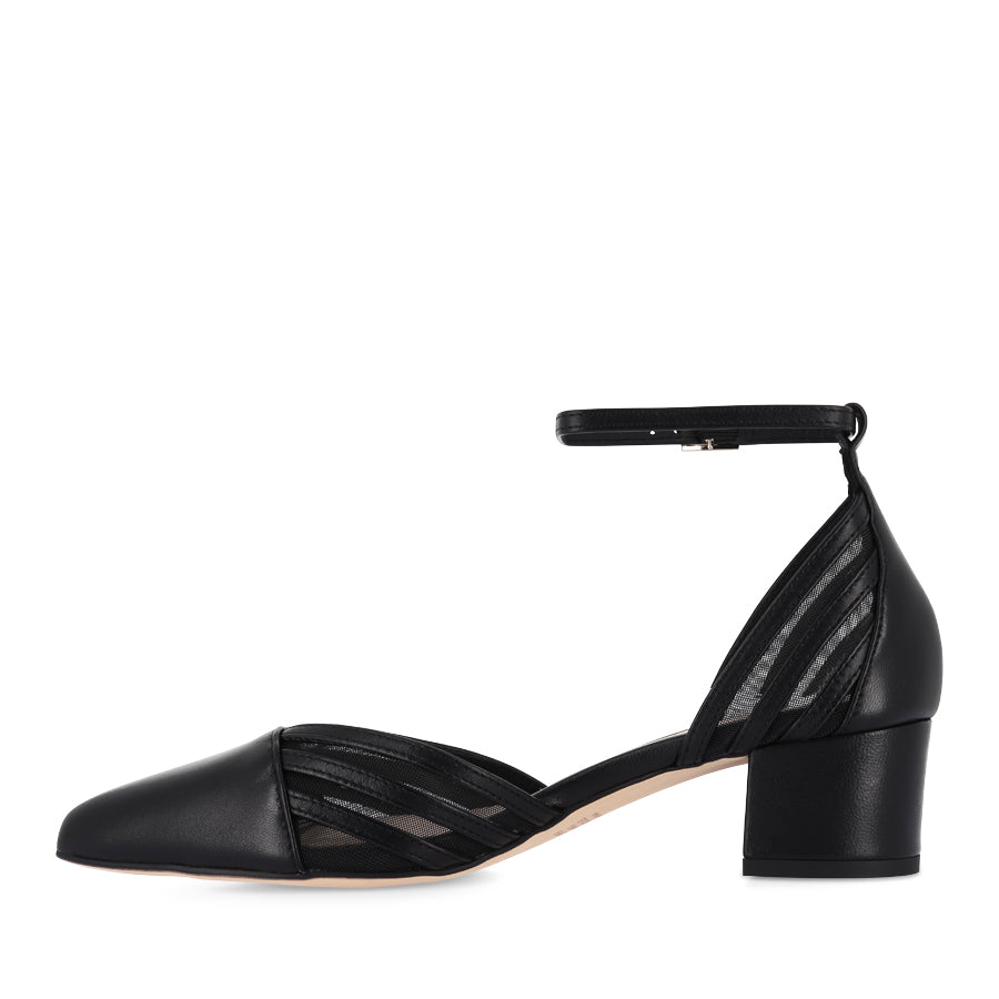 ASHEA - BLACK LEATHER MESH