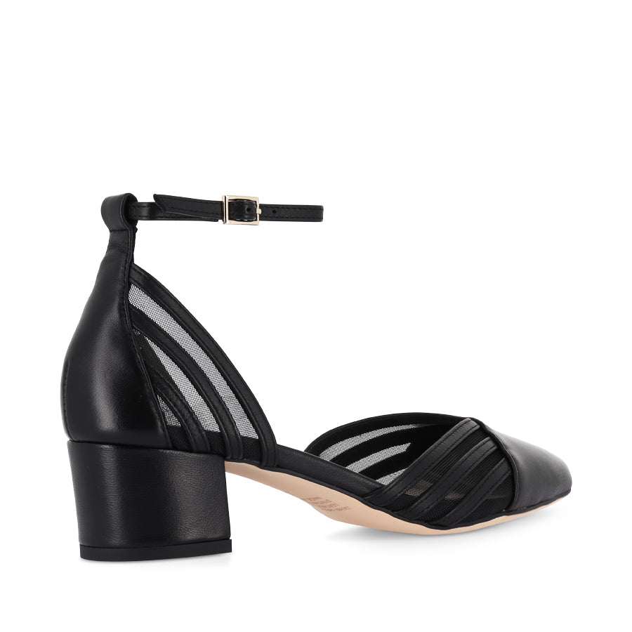 ASHEA - BLACK LEATHER MESH