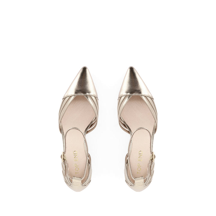 ASHEA - CHAMPAGNE LEATHER MESH