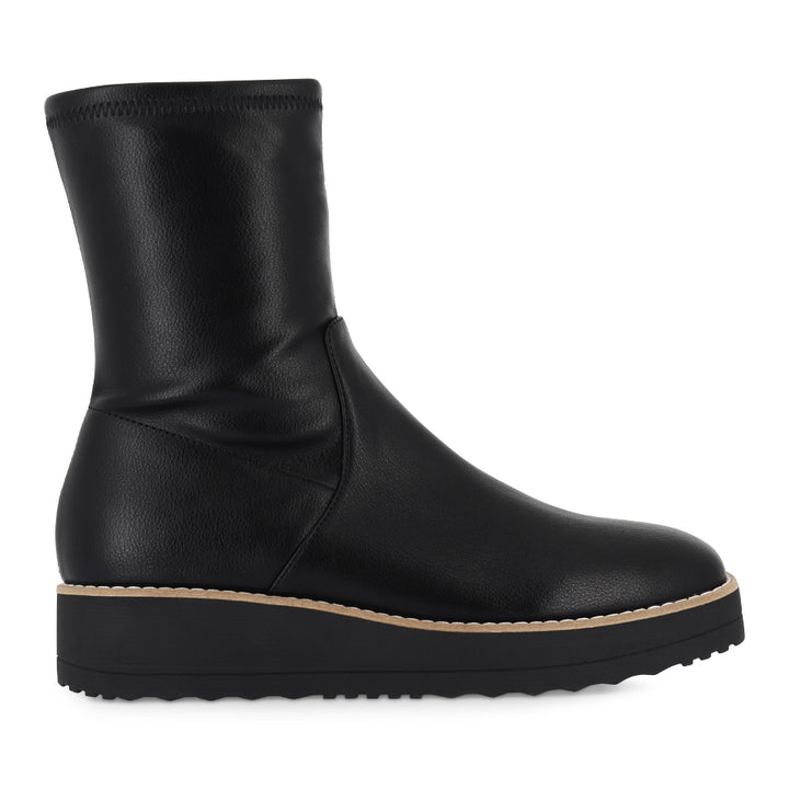 DRINKLE - BLACK STRETCH SMOOTH BLACK SOLE