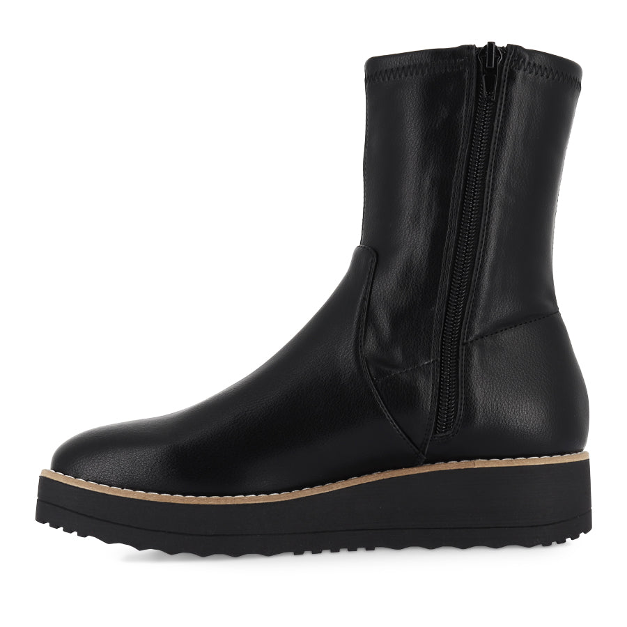 DRINKLE - BLACK STRETCH SMOOTH BLACK SOLE