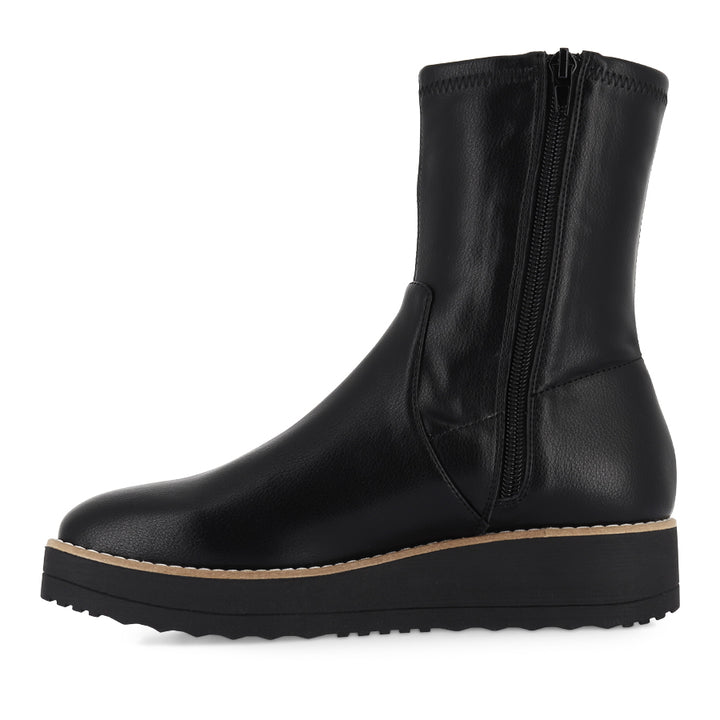 DRINKLE - BLACK STRETCH SMOOTH BLACK SOLE