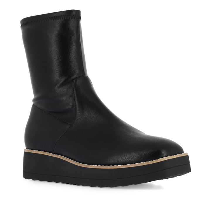 DRINKLE - BLACK STRETCH SMOOTH BLACK SOLE
