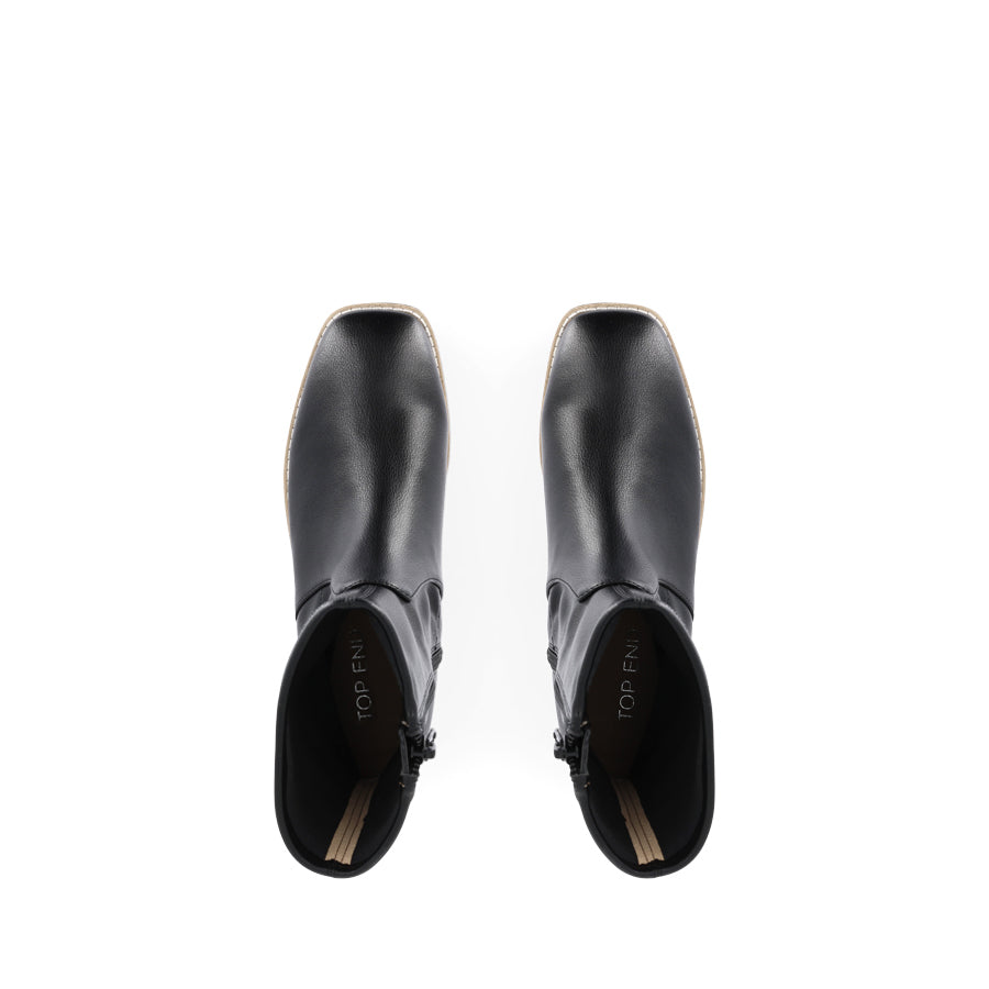DRINKLE - BLACK STRETCH SMOOTH BLACK SOLE