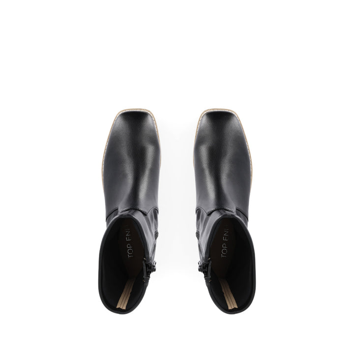 DRINKLE - BLACK STRETCH SMOOTH BLACK SOLE