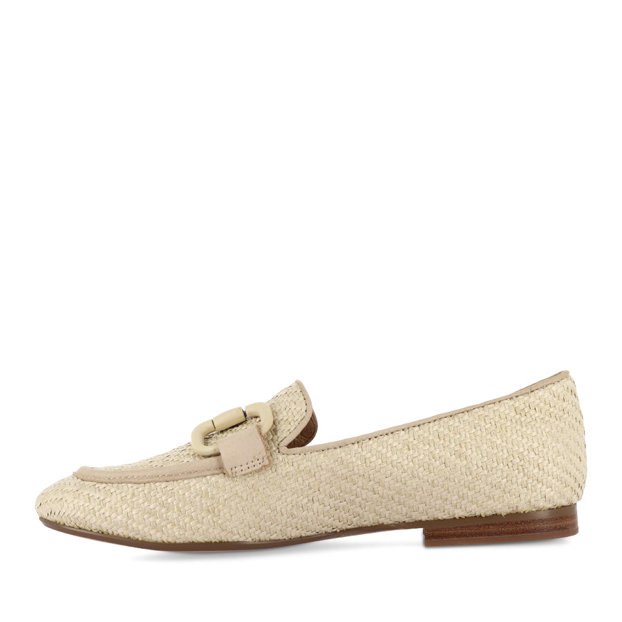 MANSUR - VANILLA CAMEL RAFFIA LEATHER