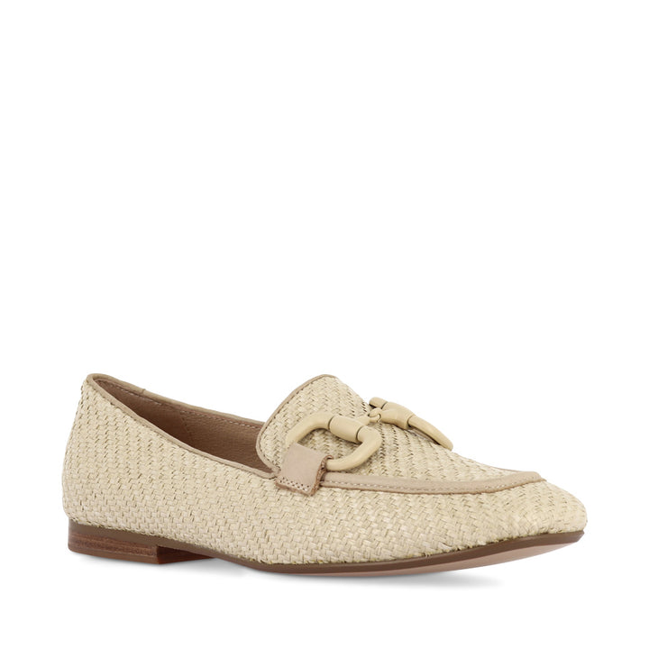 MANSUR - VANILLA CAMEL RAFFIA LEATHER