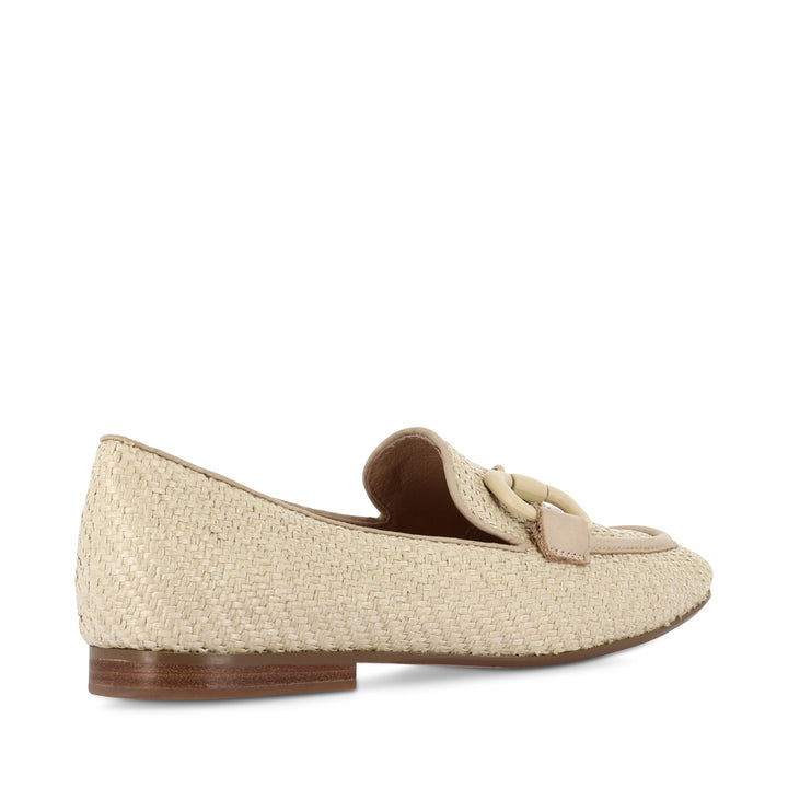 MANSUR - VANILLA CAMEL RAFFIA LEATHER