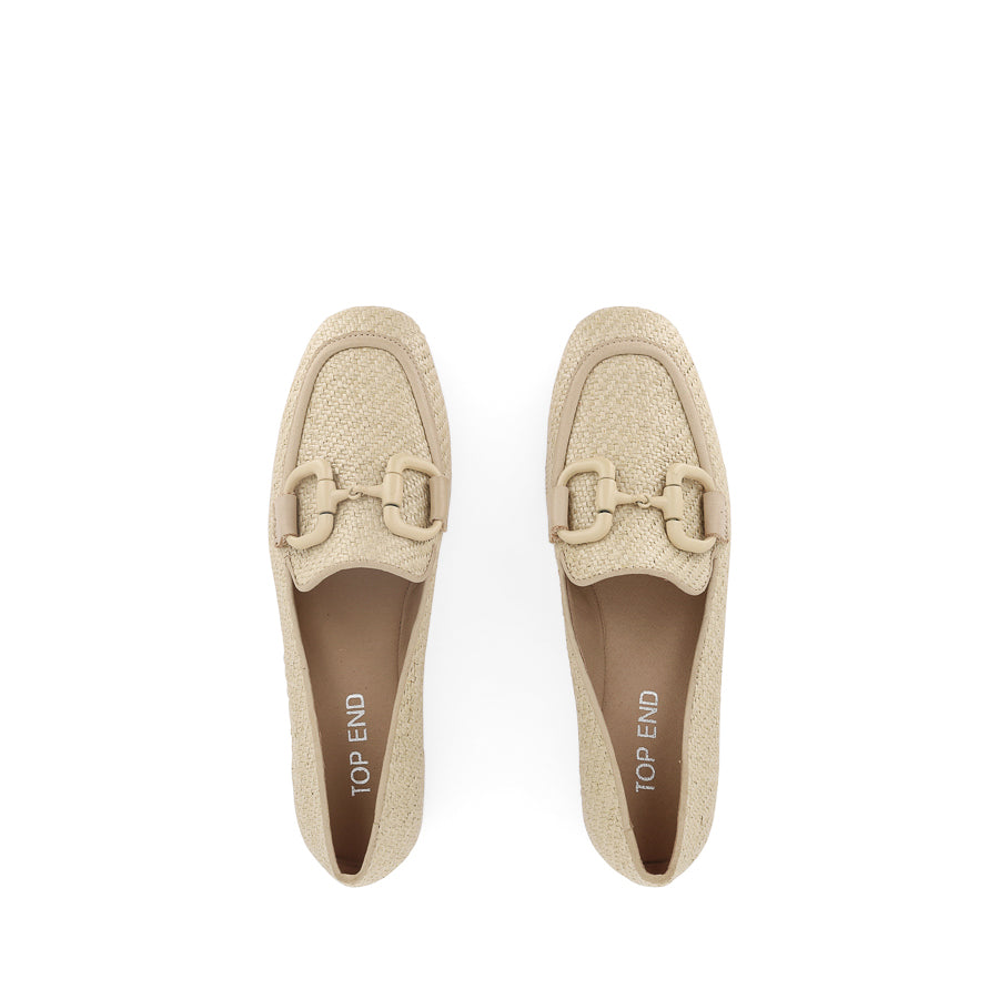 MANSUR - VANILLA CAMEL RAFFIA LEATHER