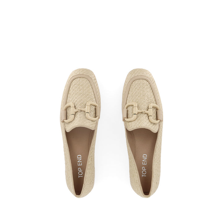 MANSUR - VANILLA CAMEL RAFFIA LEATHER