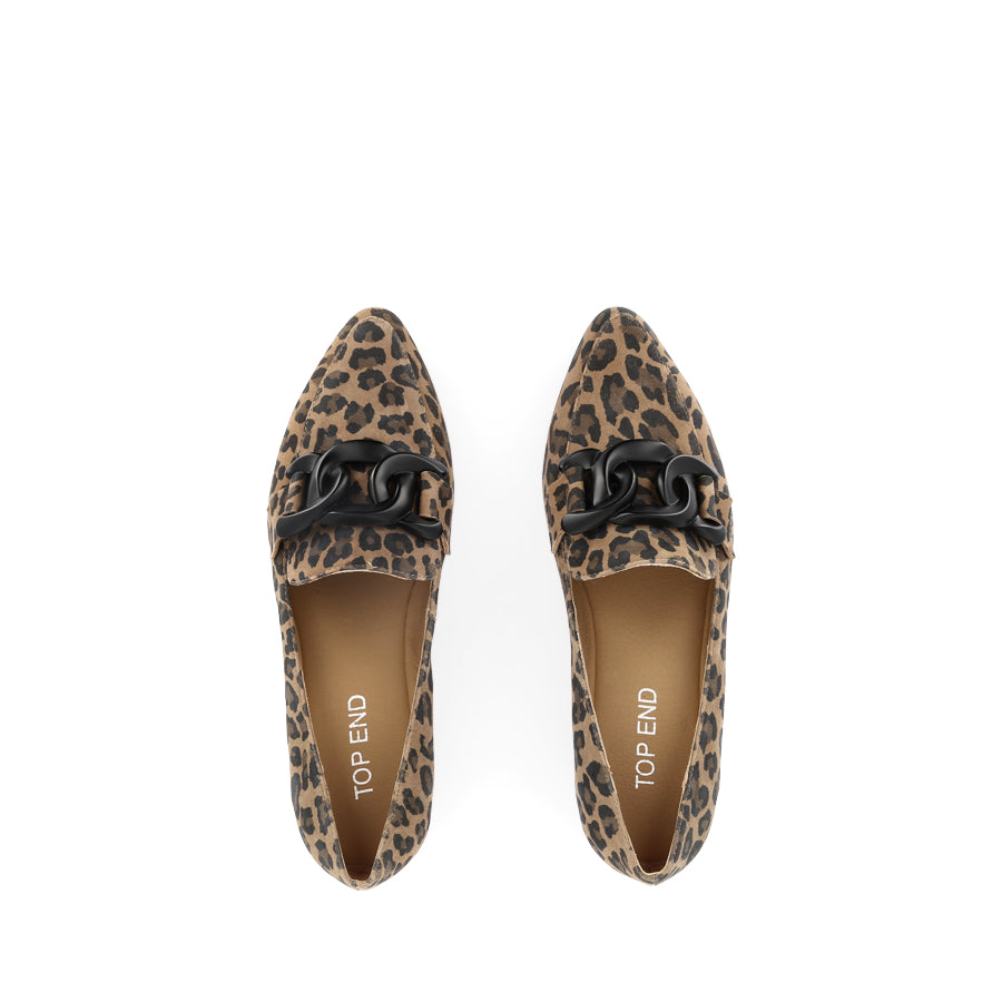 SOCOROS - CAMEL LEOPARD SUEDE