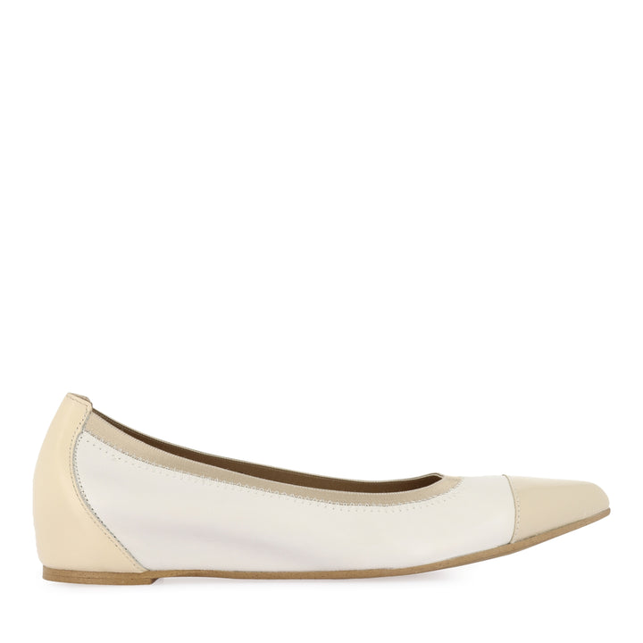 AISHA A-3803 - OFF WHITE/NATURAL LEATHER MULTI