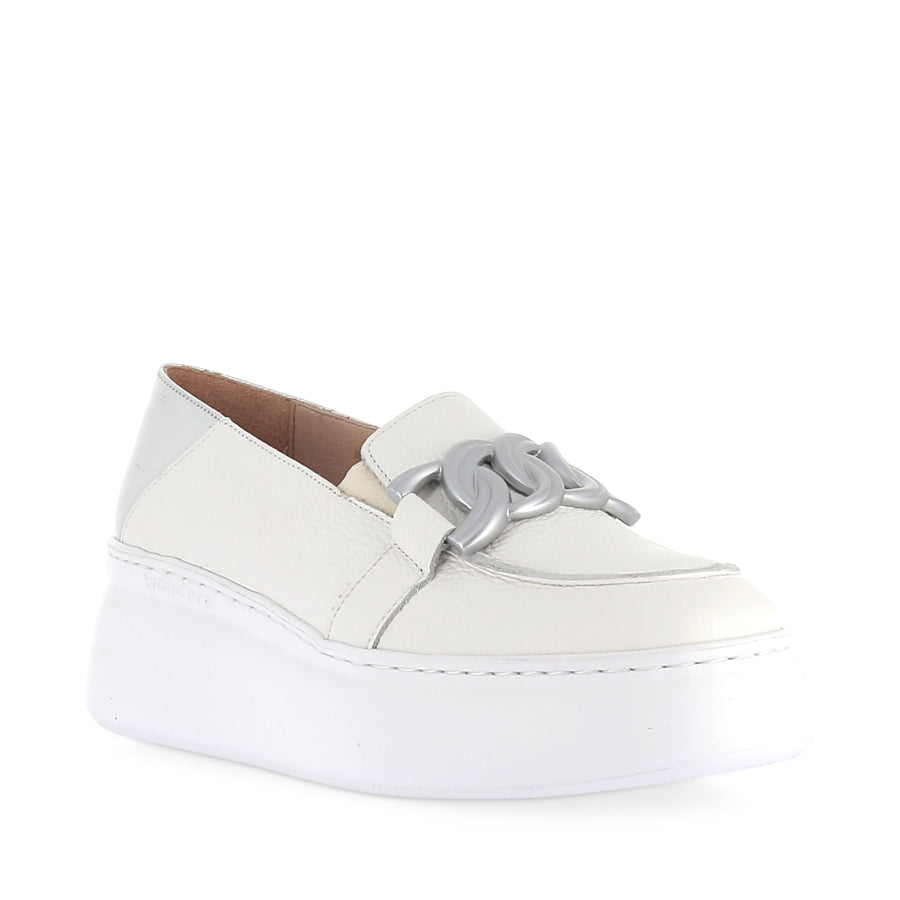 AMAS A-2634 - OFF WHITE/SILVER LEATHER