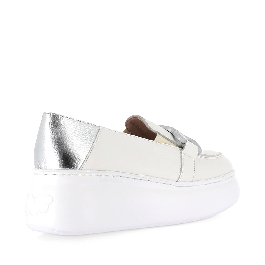 AMAS A-2634 - OFF WHITE/SILVER LEATHER