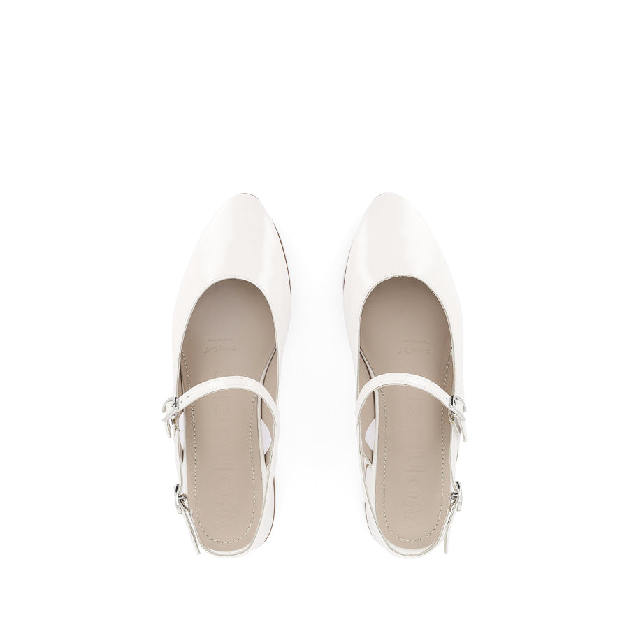 BONNIE B-9703 - OFF WHITE PATENT LEATHER
