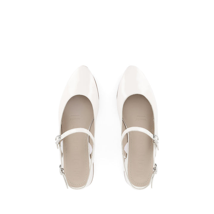 BONNIE B-9703 - OFF WHITE PATENT LEATHER