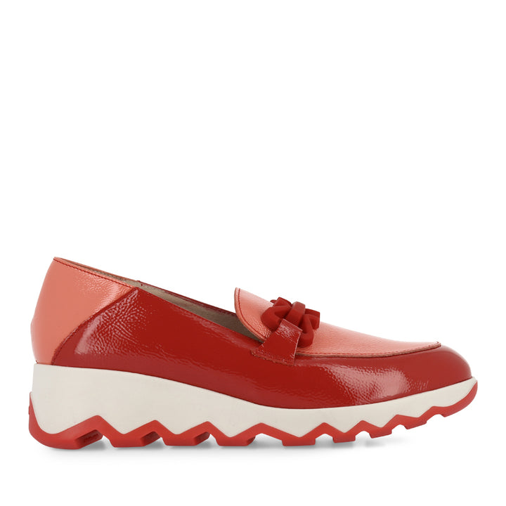 CORA C-7603 - RED PATENT LEATHER COMBO
