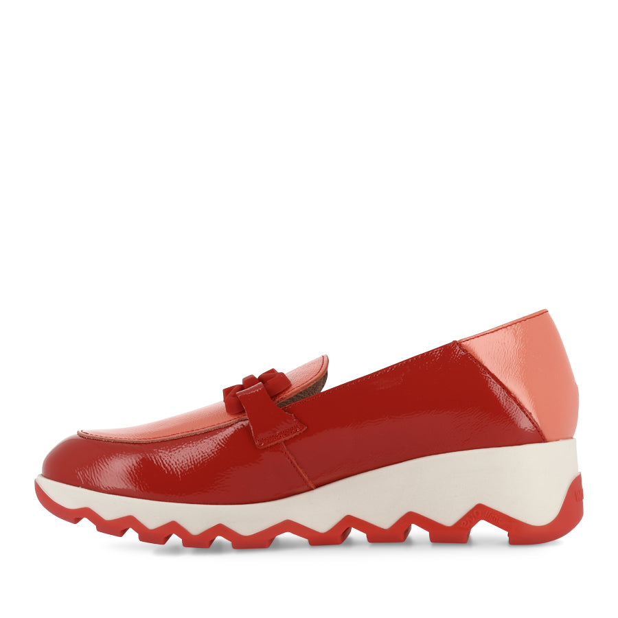CORA C-7603 - RED PATENT LEATHER COMBO