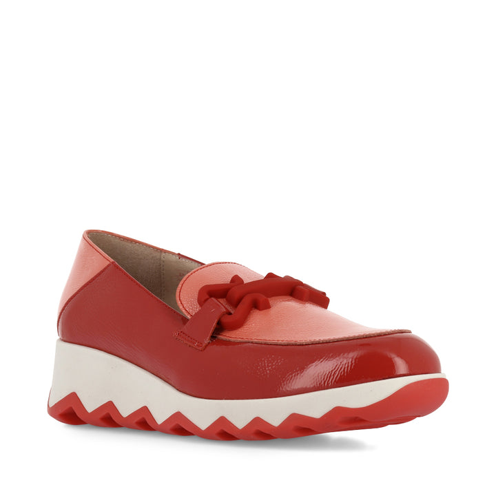 CORA C-7603 - RED PATENT LEATHER COMBO
