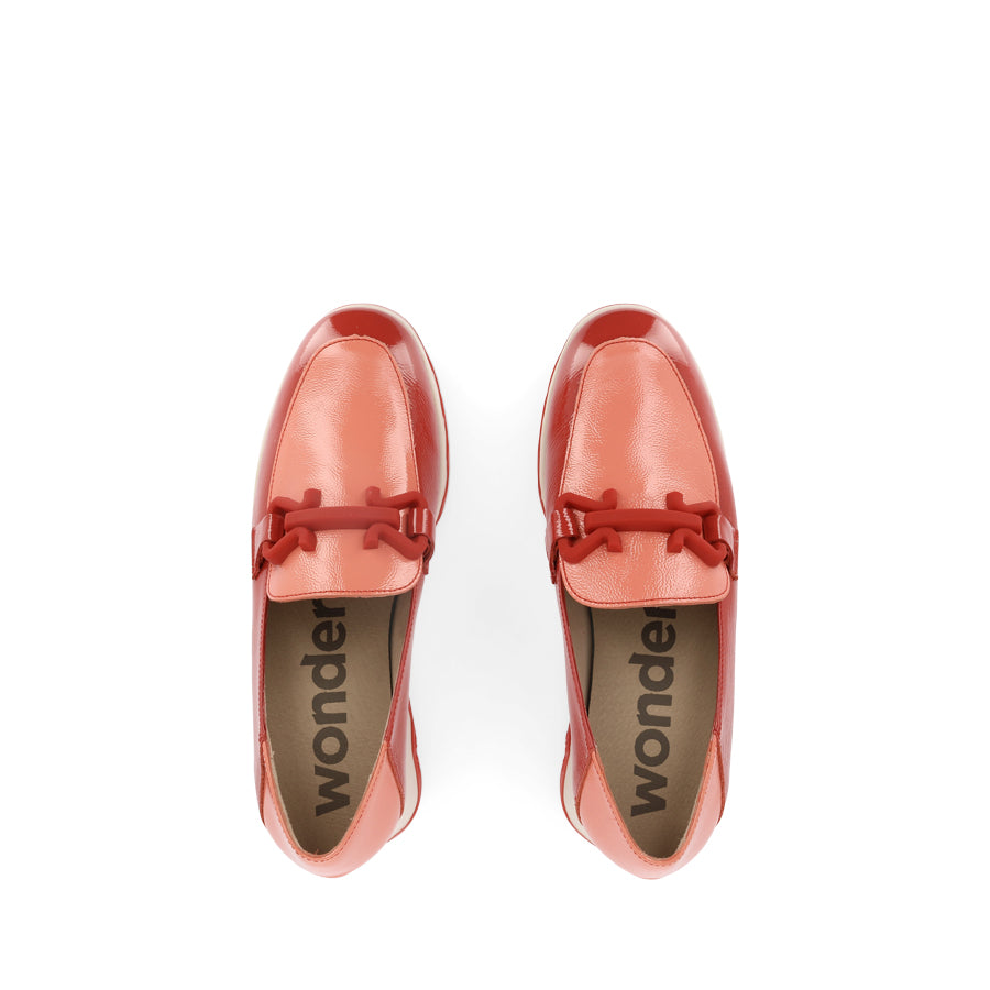 CORA C-7603 - RED PATENT LEATHER COMBO