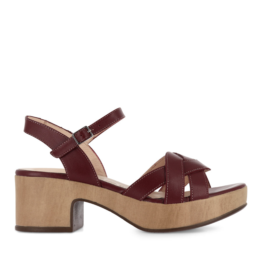 DESSIE D-8860 - BURGUNDY LEATHER