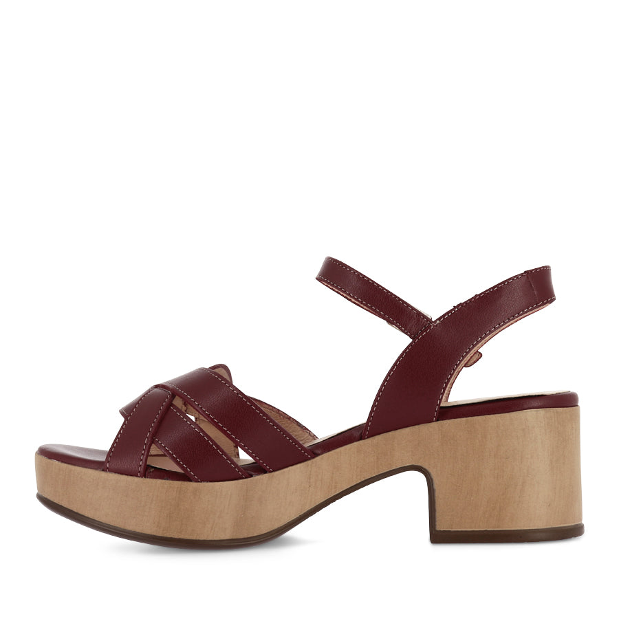 DESSIE D-8860 - BURGUNDY LEATHER