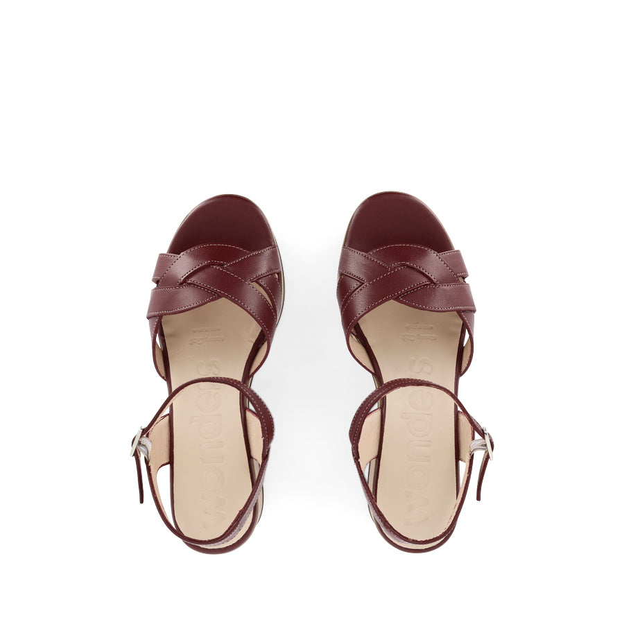 DESSIE D-8860 - BURGUNDY LEATHER