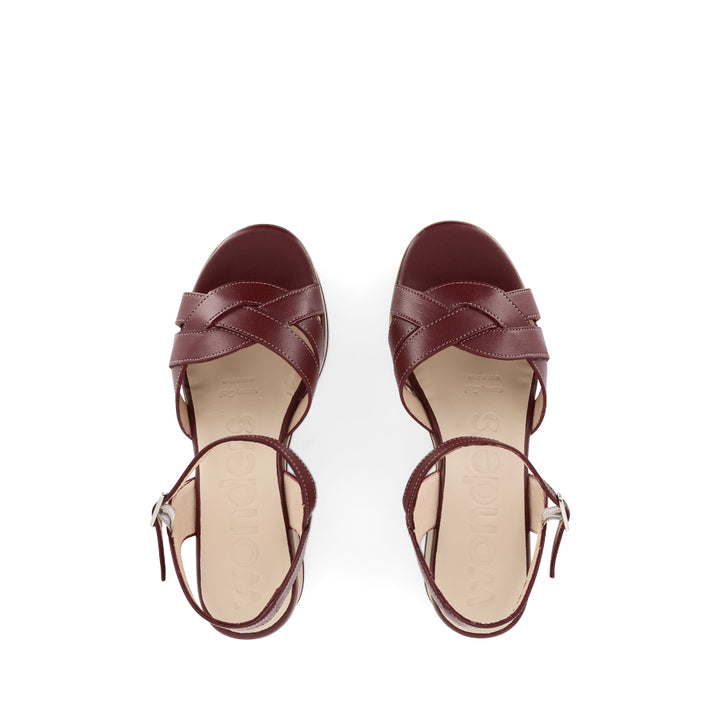 DESSIE D-8860 - BURGUNDY LEATHER